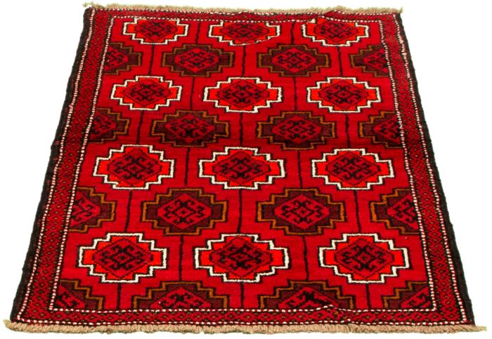 Afghan Akhjah 3'8" x 5'7" Hand-knotted Wool Rug 