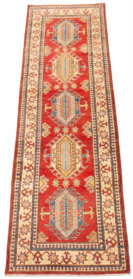 Afghan Finest Ghazni 2'8" x 9'5" Hand-knotted Wool Rug 