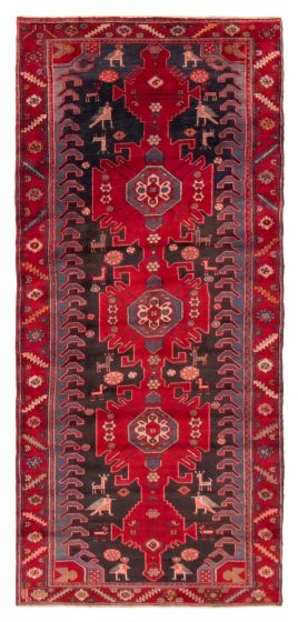 Persian Style 4'0" x 9'6" Hand-knotted Wool Rug 
