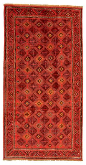 Turkish Ottoman Vintage 4'11" x 9'11" Hand-knotted Wool Rug 