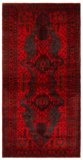 Afghan Teimani 3'7" x 6'11" Hand-knotted Wool Rug 