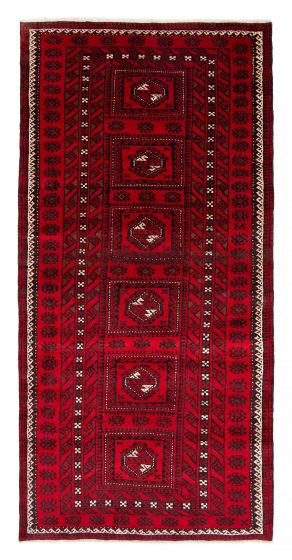 Afghan Royal Baluch 4'4" x 8'9" Hand-knotted Wool Rug 