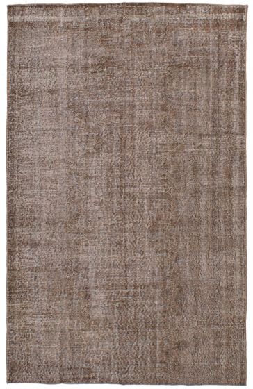 Turkish Color Transition 5'0" x 7'9" Hand-knotted Wool Brown Rug