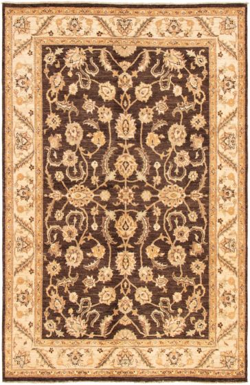 Afghan Chobi Finest 6'1" x 9'4" Hand-knotted Wool Rug 