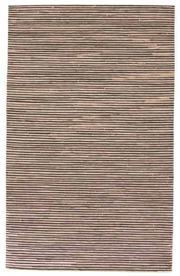 Argentina Cowhide Patchwork 5'3" x 7'7" Handmade Hemp, Jute & Leather Rug 
