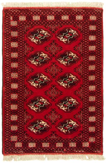 Turkmenistan Turkman 3'4" x 4'10" Hand-knotted Wool Rug 