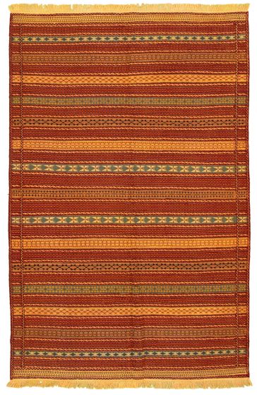 Turkish Ottoman Kashkoli 6'4" x 9'10" Flat-Weave Wool Tapestry Kilim 