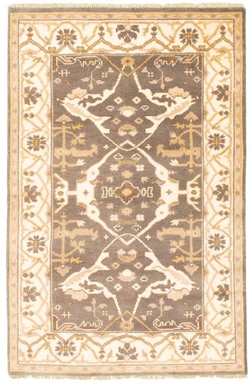 Indian Royal Oushak 3'10" x 6'1" Hand-knotted Wool Rug 