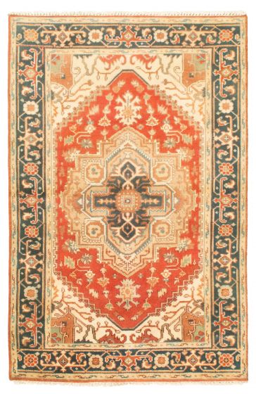 Indian Serapi Heritage 3'11" x 6'1" Hand-knotted Wool Rug 