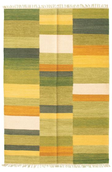 Turkish Ankara FW 4'6" x 6'7" Flat-Weave Wool Kilim 