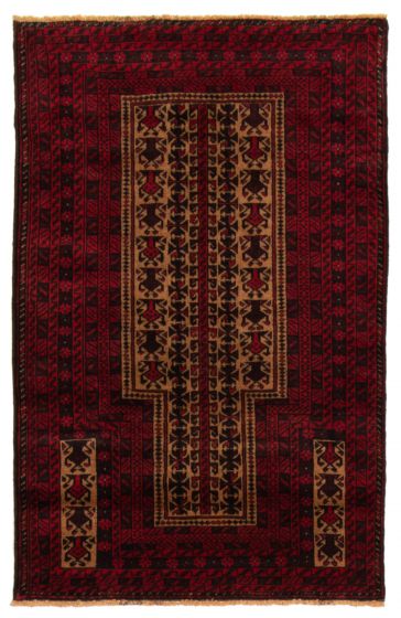 Afghan Teimani 2'11" x 4'7" Hand-knotted Wool Rug 