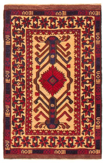 Afghan Tajik Caucasian 2'11" x 4'8" Hand-knotted Wool Rug 