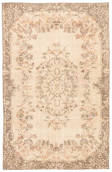 Turkish Antalya Vintage 6'4" x 10'0" Hand-knotted Wool Rug 