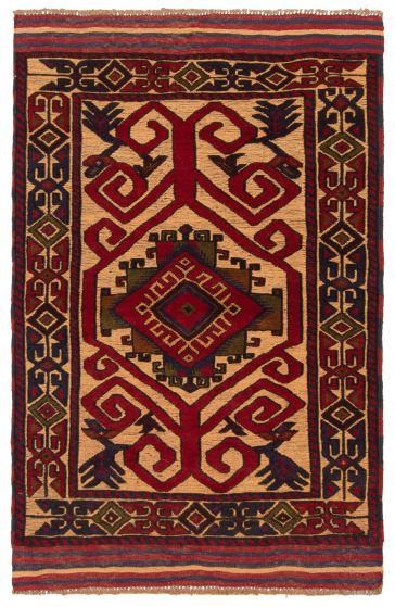 Afghan Tajik Caucasian 3'0" x 4'7" Hand-knotted Wool Rug 
