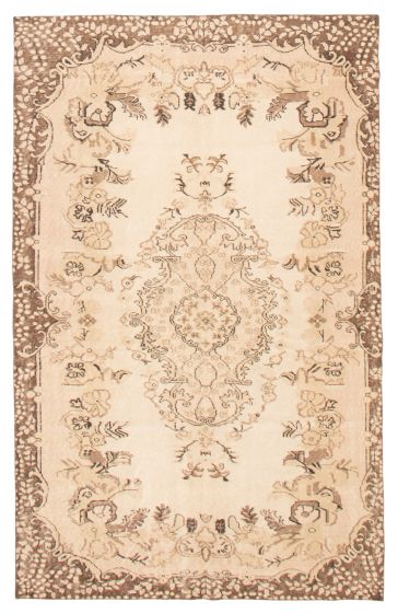 Turkish Antalya Vintage 5'6" x 8'9" Hand-knotted Wool Rug 
