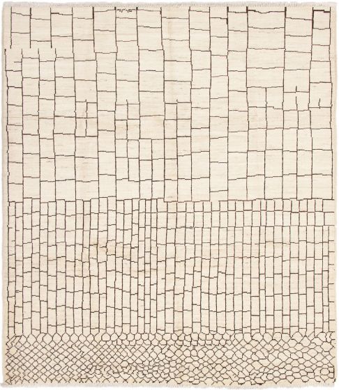 Indian Tangier 8'4" x 9'7" Hand-knotted Wool Rug 