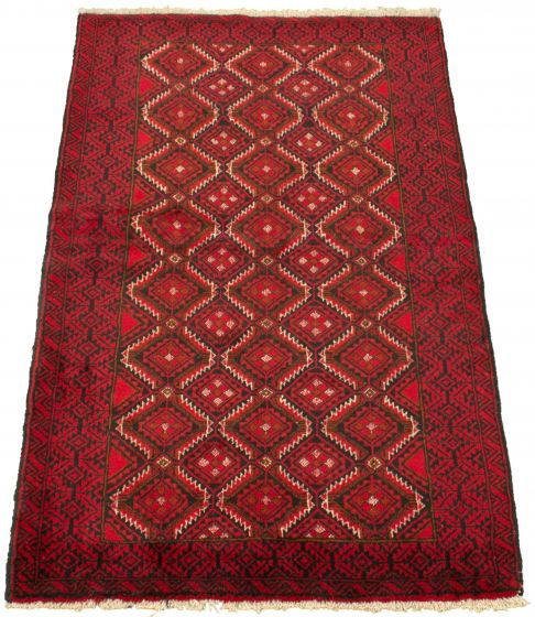Afghan Akhjah 3'6" x 6'4" Hand-knotted Wool Rug 