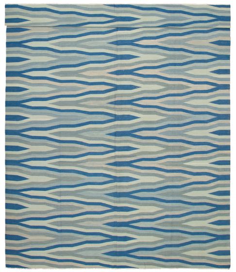 Turkish Ankara FW 10'0" x 14'0" Flat-Weave Wool Kilim 