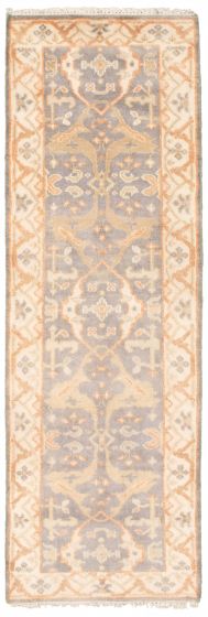 Indian Royal Oushak 2'7" x 7'11" Hand-knotted Wool Rug 