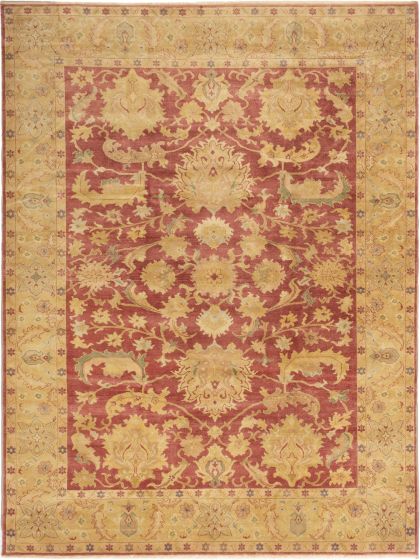Turkish Authentic Ushak 9'3" x 12'2" Hand-knotted Wool Rug 