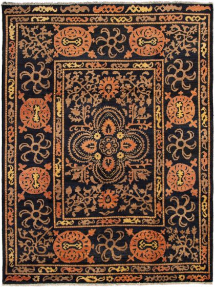 Indian Shalimar 9'3" x 12'2" Hand-knotted Wool Rug 