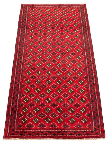 Persian Style 4'2" x 9'2" Hand-knotted Wool Rug 