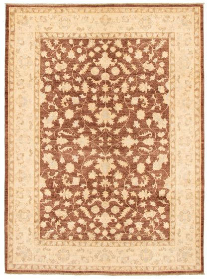 Pakistani Peshawar Oushak 6'4" x 8'8" Hand-knotted Wool Rug 