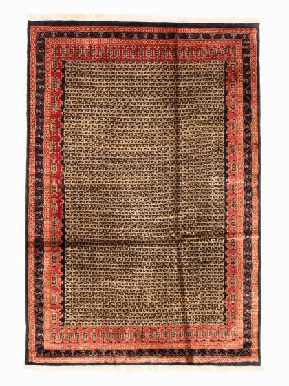 Indian Kashmir 3'10" x 5'10" Hand-knotted Silk Rug 