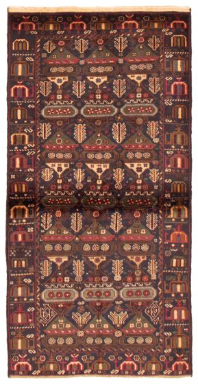 Afghan Rare War 3'6" x 7'1" Hand-knotted Wool Rug 