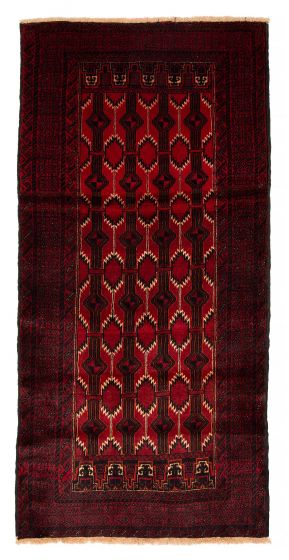 Afghan Royal Baluch 4'0" x 8'1" Hand-knotted Wool Rug 