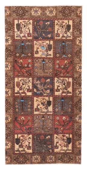 Persian Style 3'4" x 7'1" Hand-knotted Wool Rug 