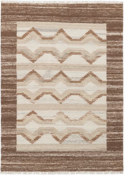 Turkish Izmir FW 5'5" x 7'7" Flat-Weave Wool Kilim 