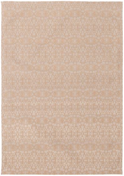 Indian Collage 4'9" x 6'9" Handmade Chenille Rug 