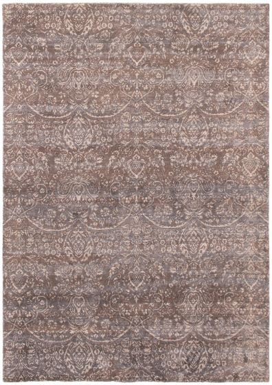 Indian Galleria 5'3" x 7'5" Hand-knotted Viscose Rug 