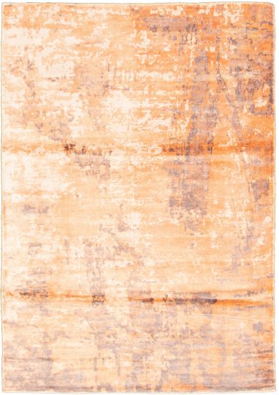 Indian Galleria 4'11" x 7'5" Hand Loomed Viscose Rug 