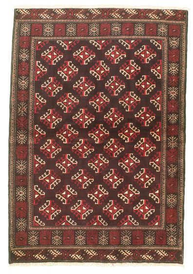 Russia Shiravan Bokhara 4'11" x 7'1" Hand-knotted Wool Rug 
