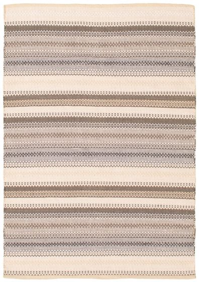 Turkish Old Style 4'0" x 5'10" Flat-Weave Wool Kilim 