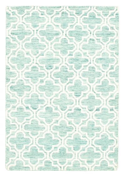 Indian Marrakech 4'2" x 6'0" Flat-Weave Wool Kilim 