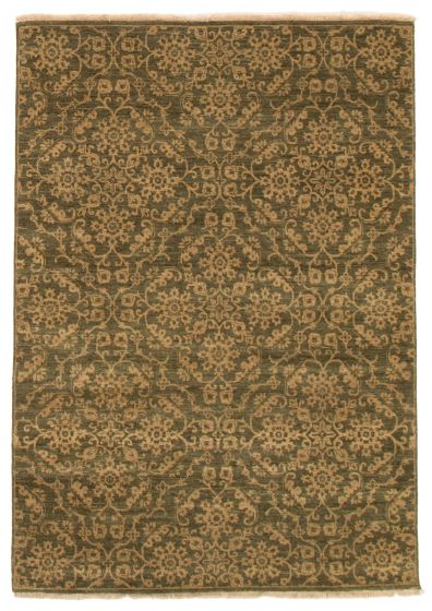Indian Heritage 5'7" x 8'0" Hand-knotted Wool Rug 