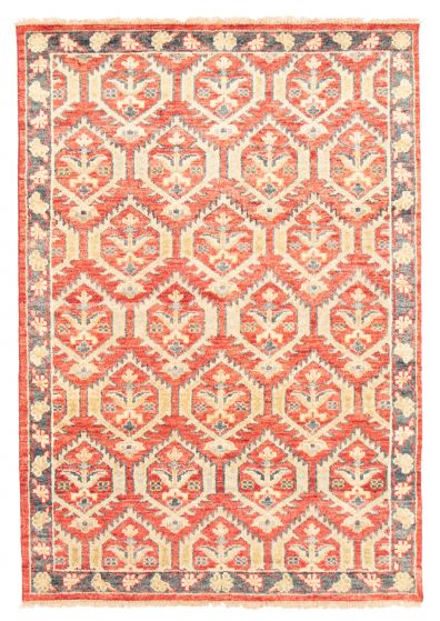 Indian Finest Oushak 6'0" x 8'10" Hand-knotted Wool Rug 