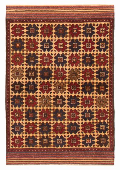Afghan Tajik Caucasian 4'0" x 6'2" Hand-knotted Wool Rug 