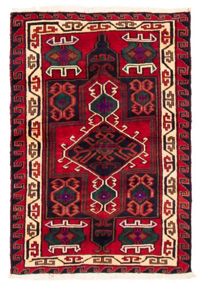 Persian Style 4'7" x 6'9" Hand-knotted Wool Rug 