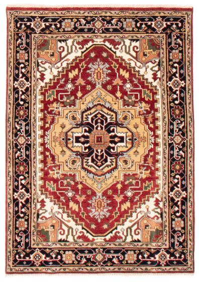Indian Serapi Heritage 4'2" x 6'0" Hand-knotted Wool Rug 
