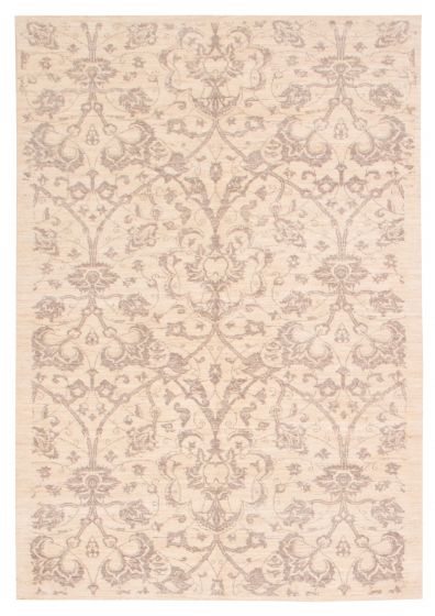 Pakistani Peshawar Oushak 6'0" x 8'10" Hand-knotted Wool Rug 