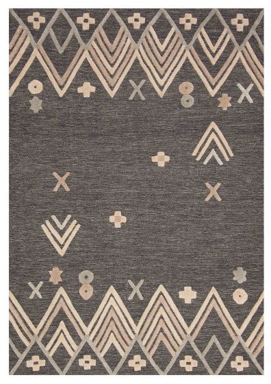 Indian Marrakech 5'5" x 7'8" Flat-Weave Wool Kilim 