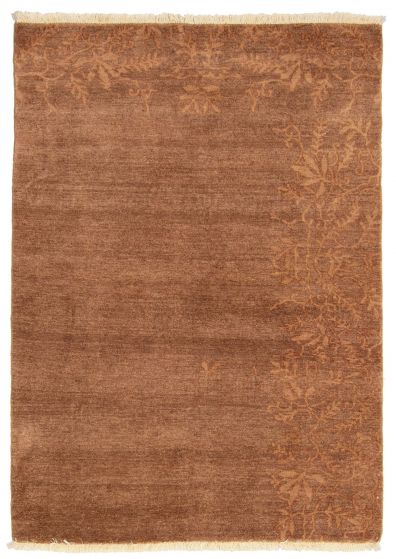 Pakistani Finest Peshawar Ziegler 4'3" x 5'10" Hand-knotted Wool Rug 