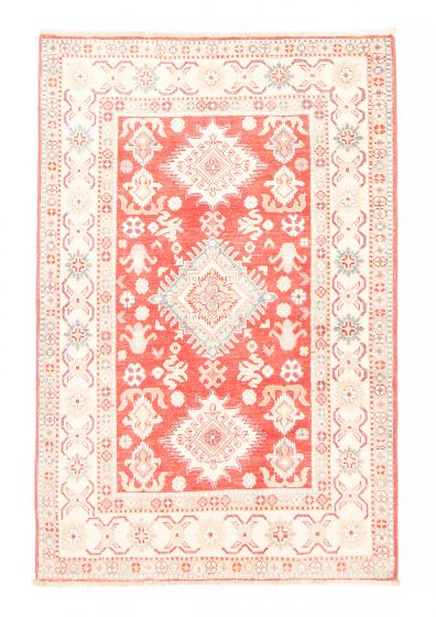 Afghan Uzbek Ghazni 3'5" x 4'9" Hand-knotted Wool Rug 