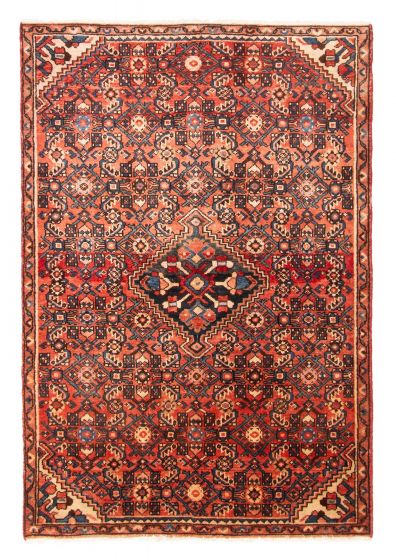 Persian Style 3'8" x 5'3" Hand-knotted Wool Rug 