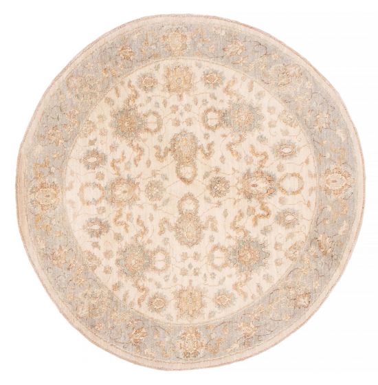 Pakistani Peshawar Oushak 5'0" x 5'0" Hand-knotted Wool Rug 