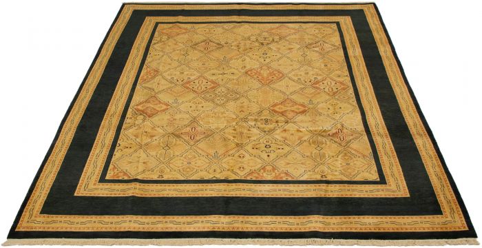 Pakistani Peshawar Oushak 8'2" x 9'7" Hand-knotted Wool Rug 